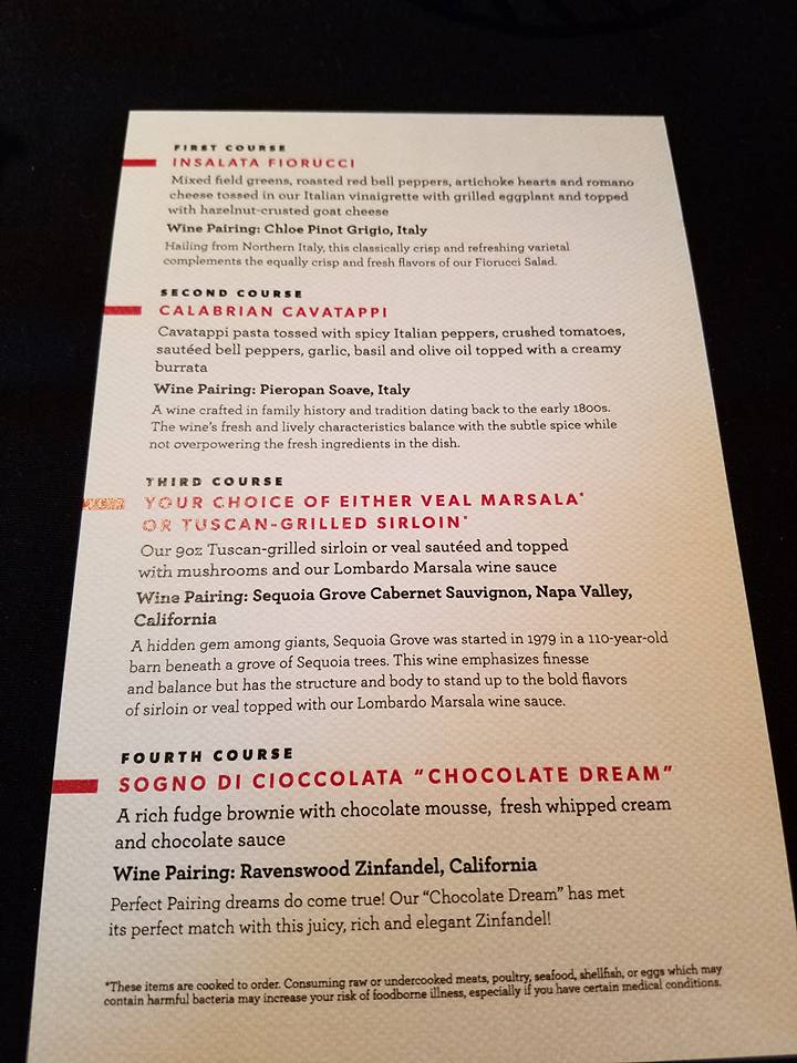Carrabbas Bourbon Dinner November 2025