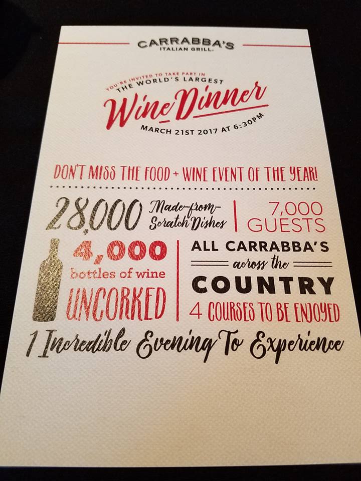 Carrabba’s Italian Grill Begins Wine Pairing Dinners for a Steal